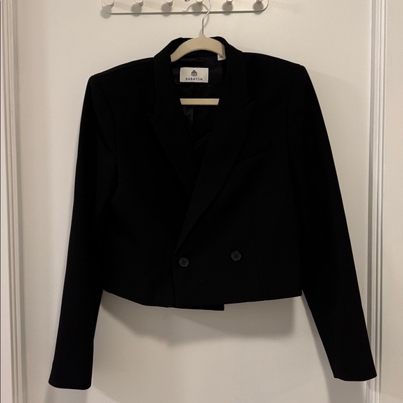 Aritzia Babaton Crop Blazer Double Breasted M - Picture 2 of 3